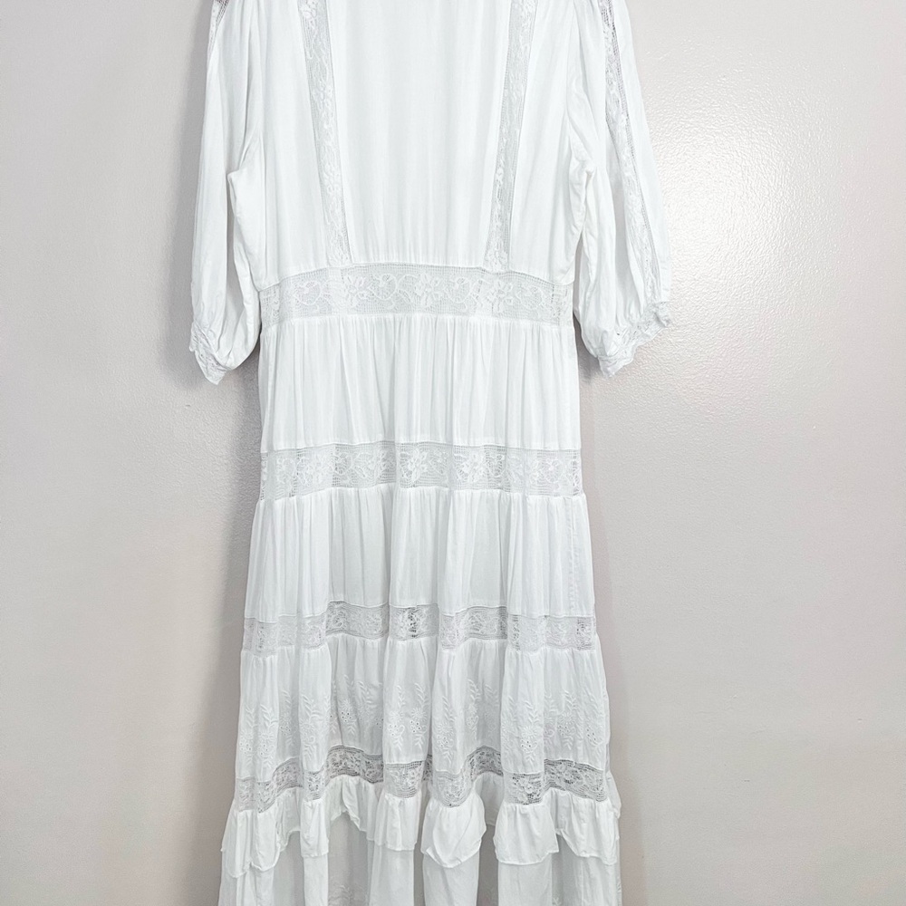 🎀 LoveShackFancy for Target Phoebe White Button-Up Dress - Picture 11 of 16